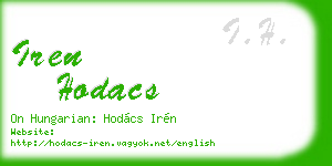 iren hodacs business card